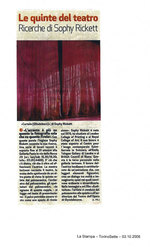 Sophy Rickett: La Stampa, 3rd October 2008