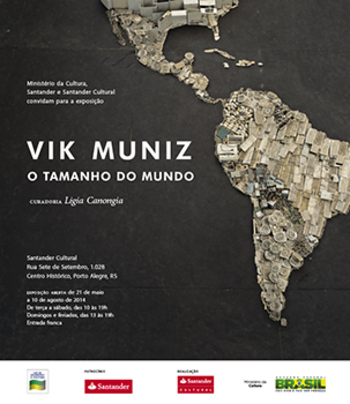 Vik Muniz Solo Exhibition at Santander Cultural, Brasil